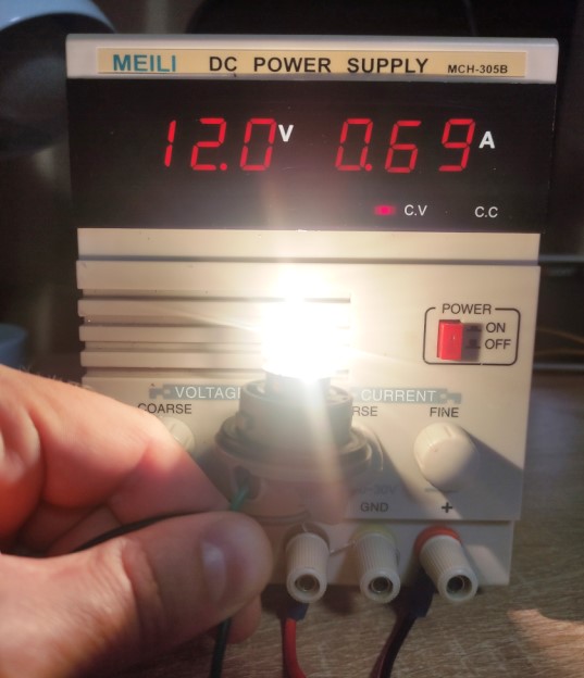 lab power supply and a lamp