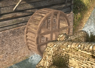 wooden waterwheel gif