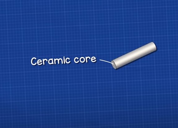 ceramic core of a resistor