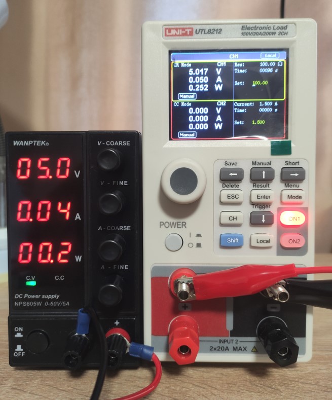 lab power supply and electronic load