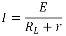 formula Ohm's law for the complete circuit