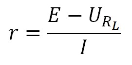  internal resistance formula
